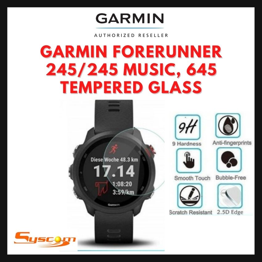Garmin Forerunner 245, 245 Music, 645 Tempered Glass Screen Protector